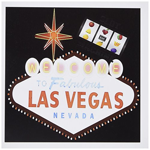 3dRose print of las vegas sign with slot machine line  Greeting Cards 6 x 6 inches set of 12 gc1828612