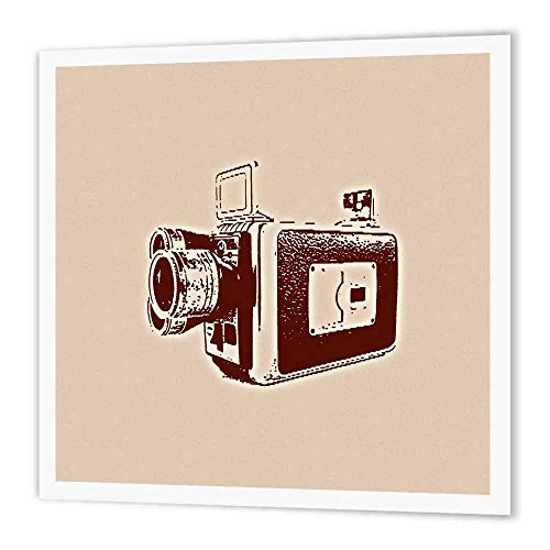 3dRose ht207653 Picture of a Vintage Super 8 Video CameraIron on Heat Transfer Paper for White Material 10 by 10Inch