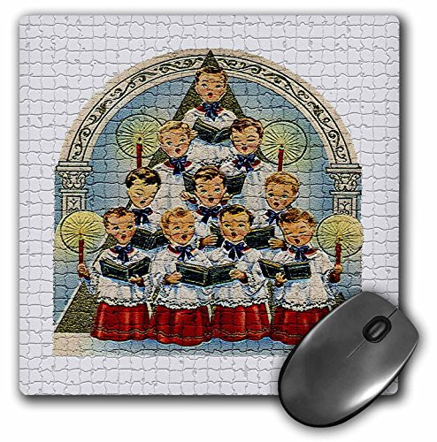 3dRose Church Choir of Boys Singing with Mosaic Tiled Pattern Mouse Pad mp1727871