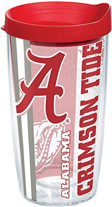 Tervis Alabama Crimson Tide College Pride Tumbler with Wrap and Red Lid 16oz Clear Tervis Alabama Crimson Tide College Pride Tumbler with Wrap and Red Lid 16oz Clear