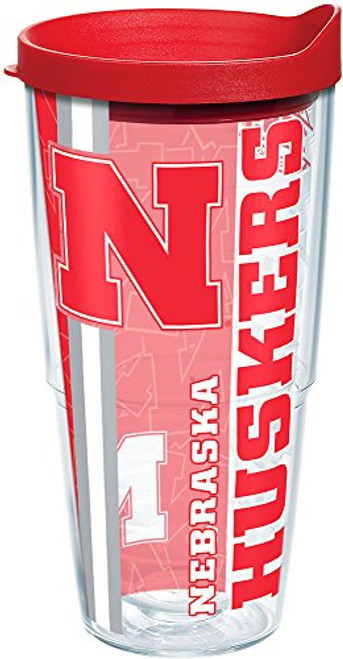 Tervis Nebraska Cornhuskers College Pride Tumbler with Wrap and Red Lid 24oz Clear Tervis Nebraska Cornhuskers College Pride Tumbler with Wrap and Red Lid 24oz Clear