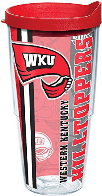 Tervis Western Kentucky Hilltoppers College Pride Tumbler with Wrap and Red Lid 24oz Clear Tervis Western Kentucky Hilltoppers College Pride Tumbler with Wrap and Red Lid 24oz Clear