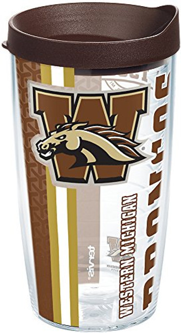Tervis Western Michigan Broncos College Pride Tumbler with Wrap and Brown Lid 16oz Clear Tervis Western Michigan Broncos College Pride Tumbler with Wrap and Brown Lid 16oz Clear