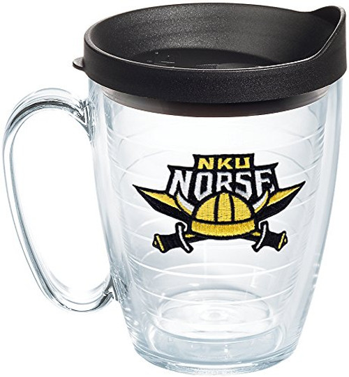 Tervis Northern Kentucky Norse Logo Insulated Tumbler with Emblem and Black Lid 16oz Mug Clear Tervis Northern Kentucky Norse Logo Insulated Tumbler with Emblem and Black Lid 16oz Mug Clear