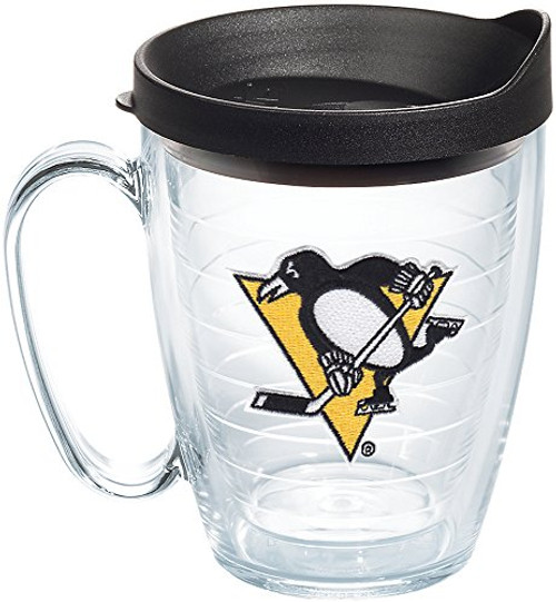 Tervis NHL Pittsburgh Penguins Primary Logo Insulated Tumbler with Emblem and Black Lid 16oz Mug Clear