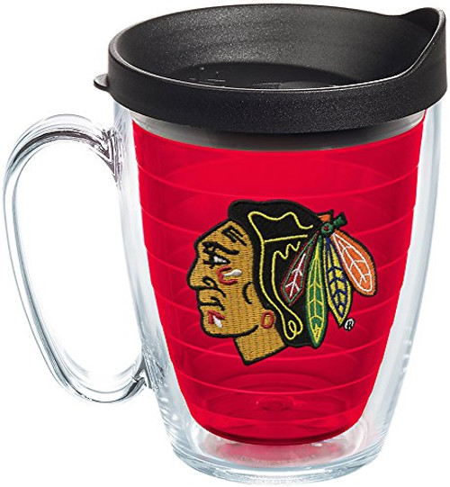 Tervis NHL Chicago Blackhawks Primary Logo Insulated Tumbler with Emblem and Black Lid 16oz Mug Red Tervis NHL Chicago Blackhawks Primary Logo Insulated Tumbler with Emblem and Black Lid 16oz Mug Red