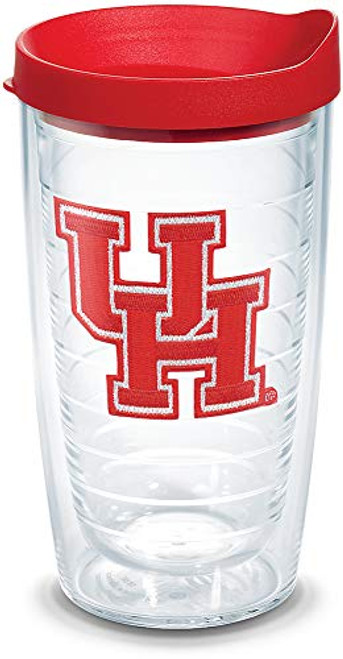 Tervis Houston Cougars Primary Logo Insulated Tumbler with Emblem and Red Lid 16oz Clear Tervis Houston Cougars Primary Logo Insulated Tumbler with Emblem and Red Lid 16oz Clear