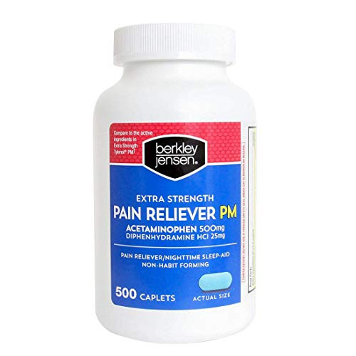 Berkley Jensen Extra Strength NonAspirin Pm Caplets 500 Count