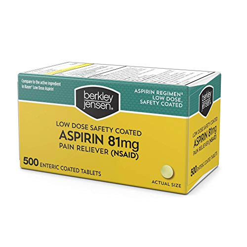 Berkley Jensen 81mg Low Dose Safety Coated Aspirin 500 ct