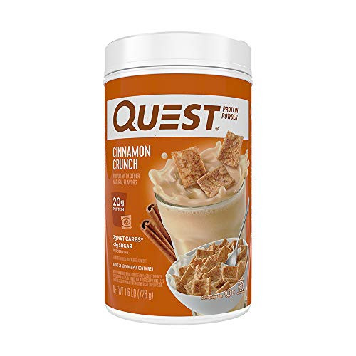 Quest Nutrition Cinnamon Crunch Protein Powder High Protein Low Carb Gluten Free Soy Free 256 Ounce Pack of 1