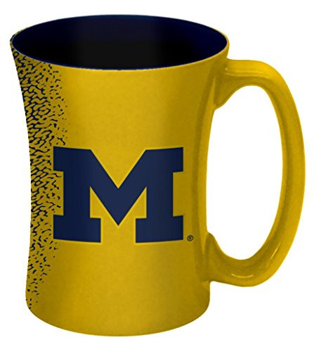 NCAA Michigan Wolverines Mocha Mug 14ounce Yellow