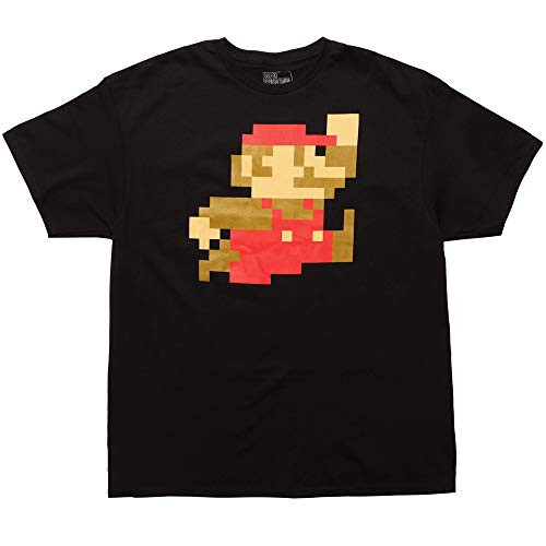 Nintendo Super Mario Bros 8Bit Pixel Sprite TShirtBlack Large