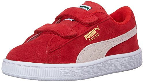 PUMA Kids Suede Classic Hook and Loop Sneaker high Risk redWhite 105 M US Little Kid