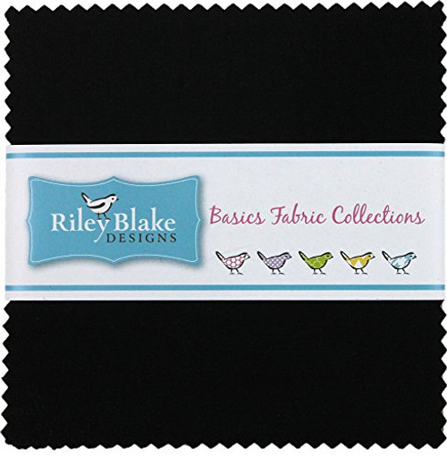 Confetti Cottons Riley Black 5 Stacker 42 5inch Squares Charm Pack Riley Blake 5120RBLACK42 Confetti Cottons Riley Black 5 Stacker 42 5inch Squares Charm Pack Riley Blake 5120RBLACK42