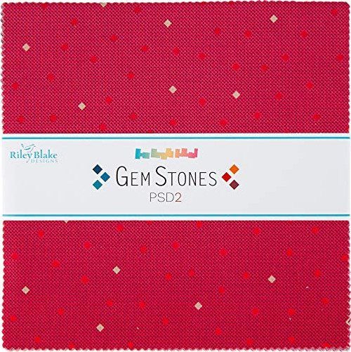 Gerri Robinson Gem Stones Brights 10 Stacker 42 10inch Squares Layer Cake Riley Blake 108350B42 Gerri Robinson Gem Stones Brights 10 Stacker 42 10inch Squares Layer Cake Riley Blake 108350B42