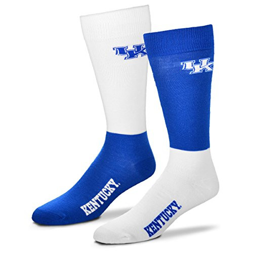 For Bare Feet Mens NCAA 4Square Mismatch Dress SocksSize Large 1013 Kentucky Wildcats