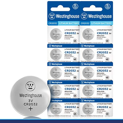 Westinghouse CR2032 Lithium Button Cell Button Battery Remote Battery Remote Battery Cells 10 Counts