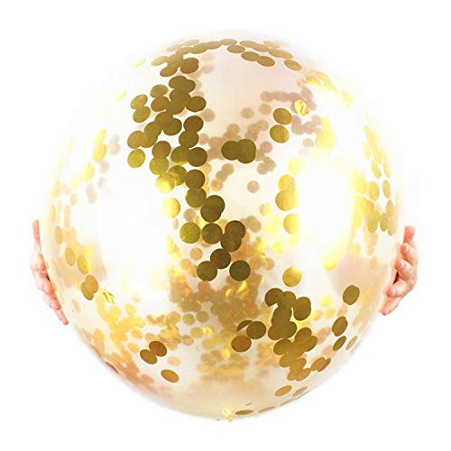 6 Big Jumbo Confetti Balloons, 36"Clear Balloons With Gold Confetti Giant Balloons Glitter Balloons For Party Decorations,Birthdays Wedding and Event Decorations. 6 Big Jumbo Confetti Balloons, 36"Clear Balloons With Gold Confetti Giant Balloons Glitter Balloons For Party Decorations,Birthdays Wedding and Event Decorations.