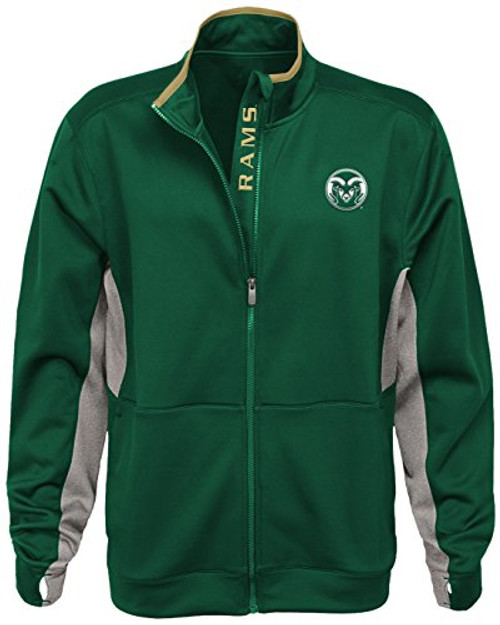 NCAA by Outerstuff NCAA Colorado State Rams Mens First String Full Zip Jacket Dark Green Mens Large NCAA by Outerstuff NCAA Colorado State Rams Mens First String Full Zip Jacket Dark Green Mens Large