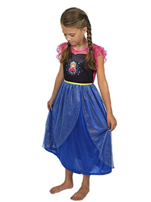 Disney Frozen Elsa Anna Girls Fantasy Gown Nightgown 10 BluePink Disney Frozen Elsa Anna Girls Fantasy Gown Nightgown 10 BluePink