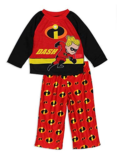 Disney The Incredibles 2 Dash Toddler Boys Long Sleeve Pajamas Set 2T RedBlack