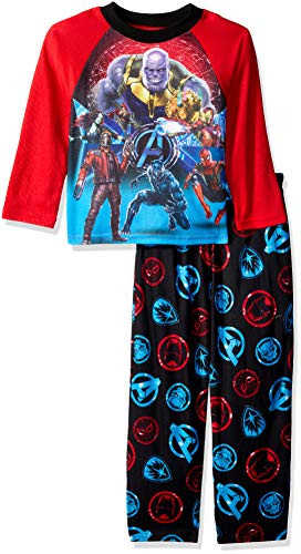 Marvel Boys Big Avengers 2Piece Pajama Set aTeam Orange Bust 8