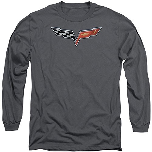 Long Sleeve Chevy Modern Corvette Emblem Longsleeve Shirt Size XL