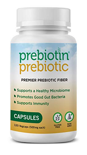 Prebiotin  Prebiotic Dietary Supplement Fiber Capsules  120 Vegcaps  Professionally Formulated to Support Digestive Health  Balances Gut Microbiome Boosts Your Own Probiotics  Enhances Immunity