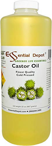 Castor Oil  1 Quart  32 oz  safety sealed HDPE container with resealable cap