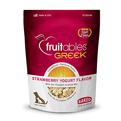 Fruitables Greek Yogurt Treats for Dogs  Strawberry Yogurt Flavor with an Oatmeal Crunch  7 Ounces Model Number 2560
