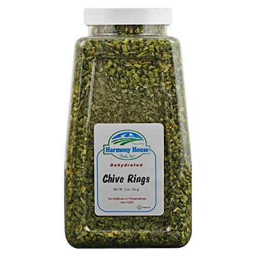 Harmony House Dried Chives Chopped  Dehydrated Vegetables For Cooking Camping Emergency Supply and More 2 oz Quart Jar Harmony House Dried Chives Chopped  Dehydrated Vegetables For Cooking Camping Emergency Supply and More 2 oz Quart Jar