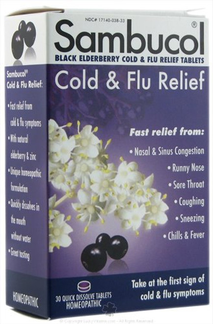 Sambucol Homeopathic Cold And Flu Tablet  30 CT