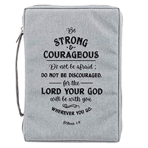 Strong and Courageous PolyCanvas Bible Cover  Medium