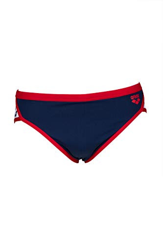 Arena Mens Team Stripe MaxLife Brief Swimsuit NavyRed 28