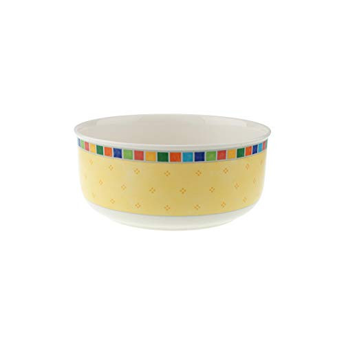 Villeroy  Boch 1013603180 Twist Alea Limone Round Vegetable Bowl 775 in WhiteYellow