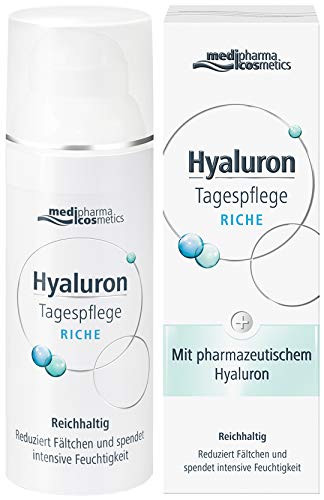 Medipharma Cosmetics Hyaluronic Rich Day Care Face Cream  Refreshing Moisturizer for Face Neck  Cleavage  AntiWrinkle Cream Perfect for Dry and Sensitive Skin  50 ml