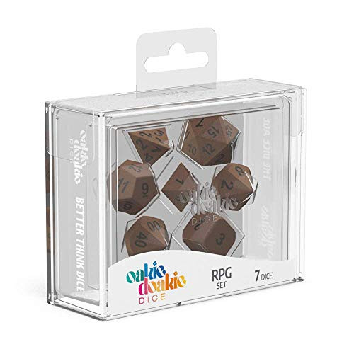 Oakie Doakie Dice RPG Set Metal Dice  Brasstige 7