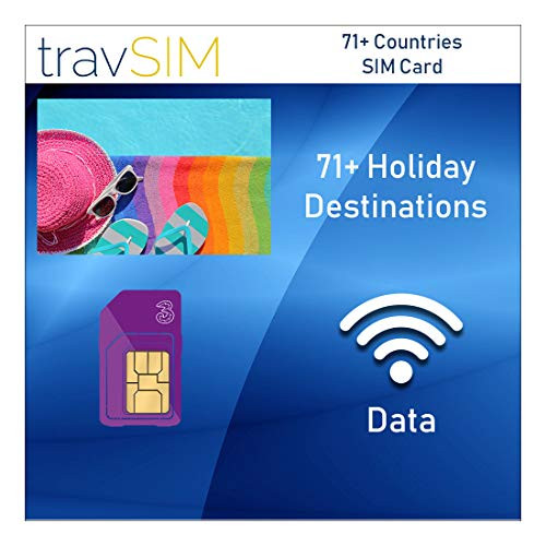 travSIM Three UK 71 Holiday Destination Countries Prepaid SIM Card 12 GB Data Valid for 60 Days  Free Roaming in 71 Countries Including Chile Colombia Costa Rica Guatemala Panama Peru
