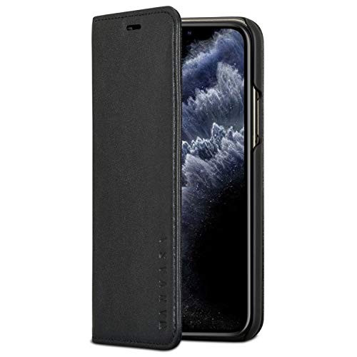 iPhone 11 Pro Leather Case Flip Cover Black  KANVASA Pro Premium Genuine Leather Wallet Book Folio Case for The Original iPhone 11 Pro 58 inch  Ultra Thin with Magnetic Closure