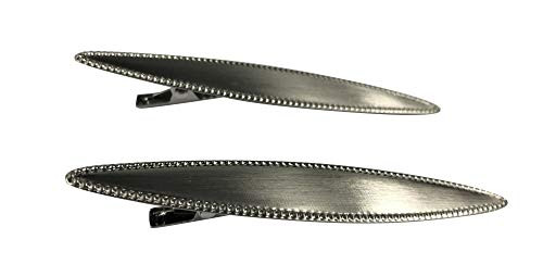 Leaves Metal Hair Clips Alligator Tight Bite Hair Pins Teeth Bows Hair Clips Hairdressing Salon Hair Grip DIY Accessories Hairpins for Hair Styling Hairdresser Silver