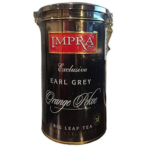 Impra Earl Grey Orange Pekoe Tea Metal Caddy 250 g Big Leaf