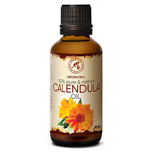 Calendula Oil 17oz 50ml  Calendula Officinalis Flower Extract  Infused  An almond oil base  100 Pure  Natural  Marigold Oil  Benefits for Skin  Nails  Hair  Face  Body  by Aromatika