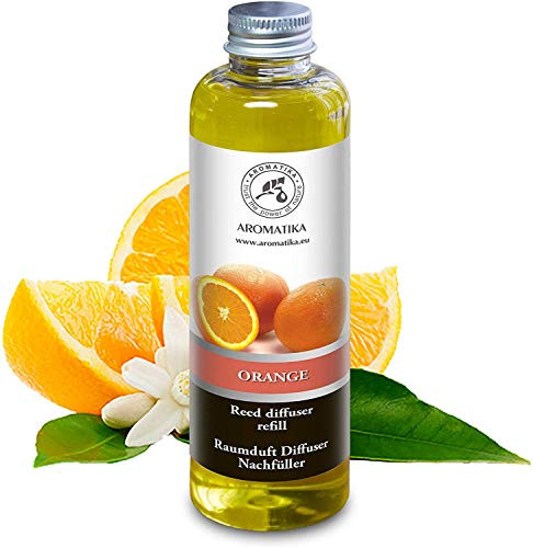 Orange Reed Diffuser Refill 68oz  Room Fragrance Diffuser wNatural Essential Orange Oil  Best for Aromatherapy  Reed Diffuser Oil Refill Orange  Home  Kitchen  Office  Restaurant  Boutique
