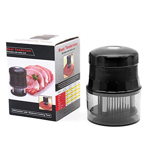 Meat Tenderizer Needle Sharp Stainless Steel 56 Needle Tenderizer Multi functional Steak Needle Beef Tenderizer with Quick Pine Needle Tender Meat Needle with Safety Lock