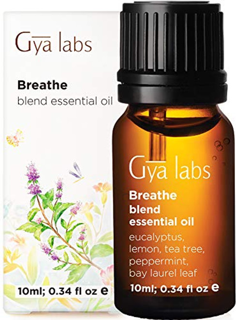 Gya Labs Breathe Essential Oil Blend Peppermint Eucalyptus for Sinus Relief Congestion Relief 10ml 100 Pure Therapeutic Grade Aromatherapy Essential Oils Blends for Diffuser Breathing Gya Labs Breathe Essential Oil Blend Peppermint Eucalyptus for Sinus Relief Congestion Relief 10ml 100 Pure Therapeutic Grade Aromatherapy Essential Oils Blends for Diffuser Breathing