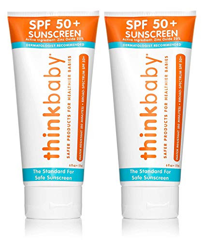 Thinkbaby Safe Sunscreen SPF 50  6oz Family Size 2Pack
