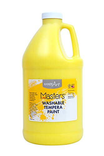 Handy Art Little Masters Washable Tempera Paint 1/2 Gallon, Yellow