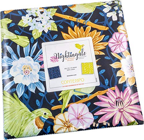 Amanda Murphy Nightingale 10X10 Pack 42 10inch Squares Layer Cake Benartex
