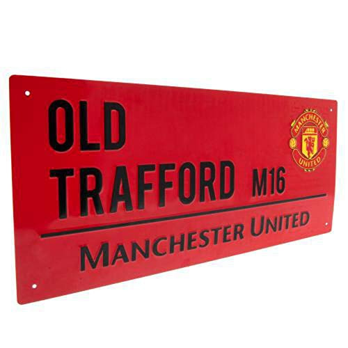 Manchester United FC Street Sign Red  Metal  Old Trafford