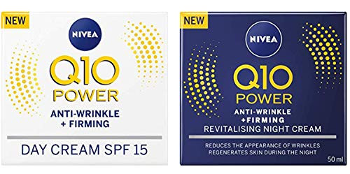 Nivea Q10 SPF 15 AntiWrinkle Face Day Cream Plus Face Night Cream 50 ml Nivea Q10 SPF 15 AntiWrinkle Face Day Cream Plus Face Night Cream 50 ml